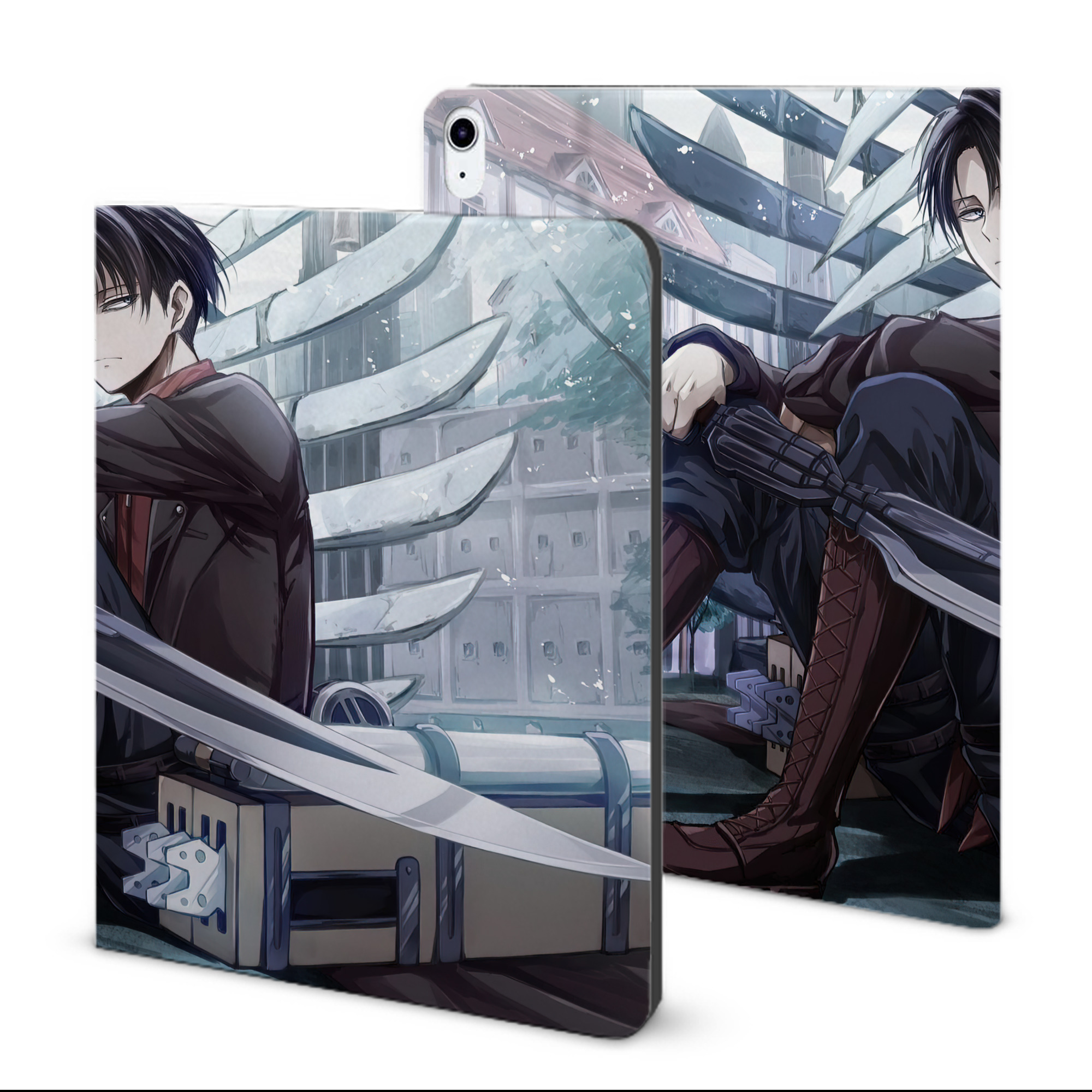 （画像用） 進撃の巨人 Attack on Titan IPad ケース ブック型 PUレザー TPU 耐衝撃 軽量 薄型 ペン収納なし 全面保護 IPad 各モデル対応